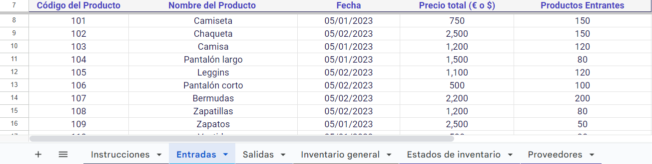 Como-hacer-un-inventario-en-Excel-Entradas