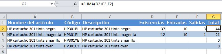 como hacer un inventario en excel facil