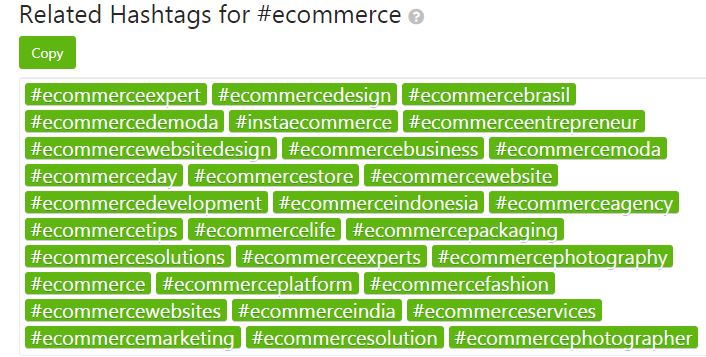 hashtags mas usados en instagram para ecommerce