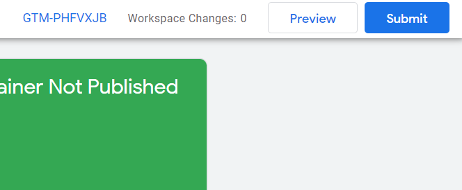 google tag manager send container