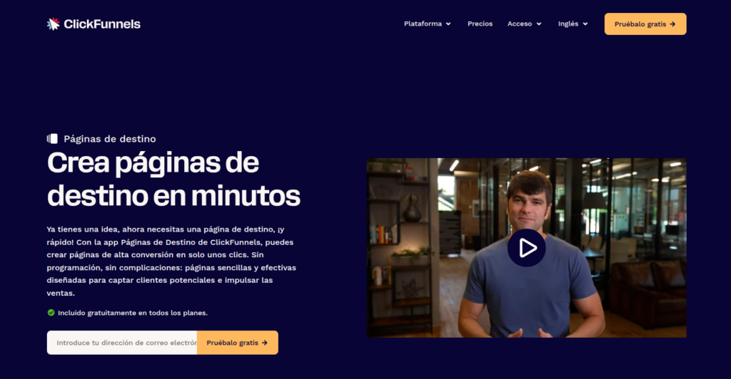 ejemplo herramienta clickfunnels landing page ecommerce