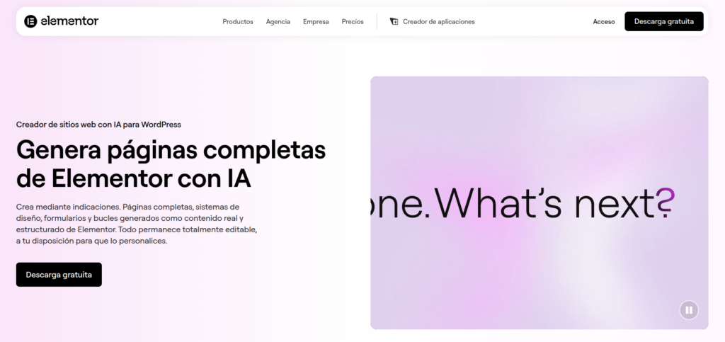 ejemplo herramienta elementor landing page ecommerce