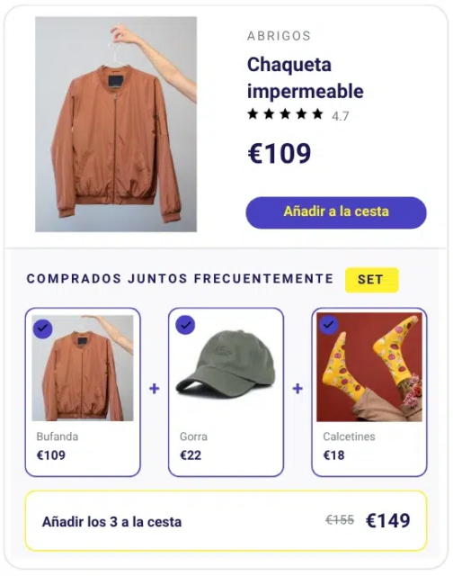 doofinder cross sell venta cruzada bundle