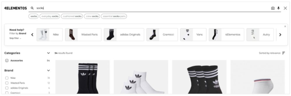 smart filtering suggestions 4elementos