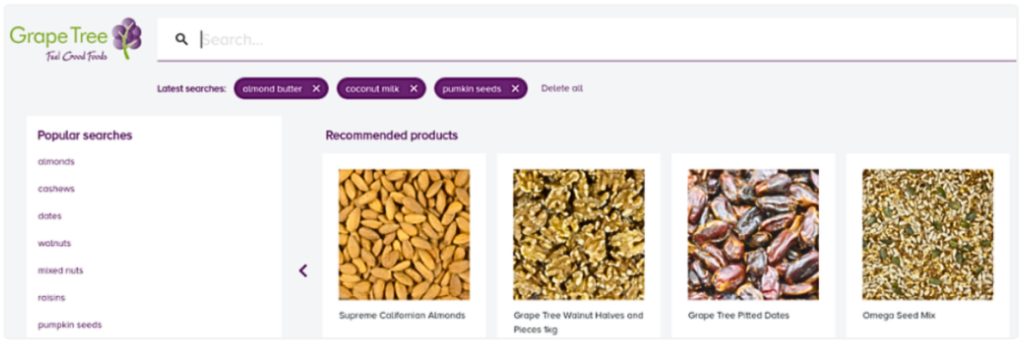 grapetree personalized search history