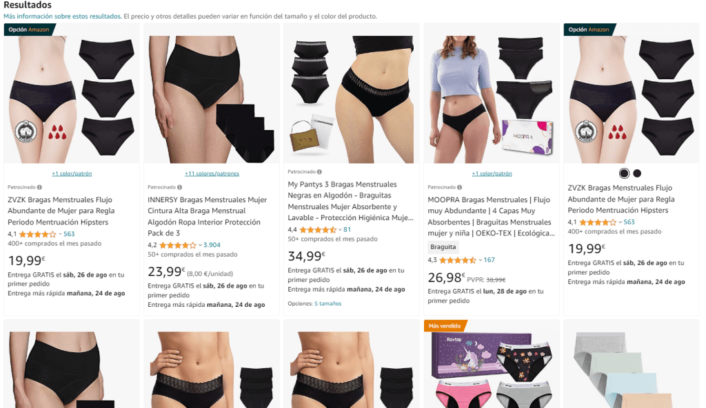 Productos-para-vender-en-Black-Friday-Bragas menstruales