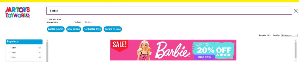 promotions in search