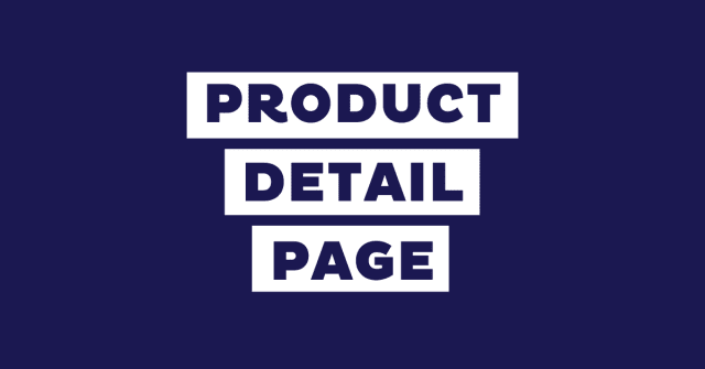 product detail page