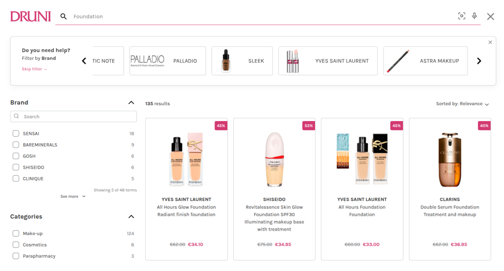 yves saint laurant foundations