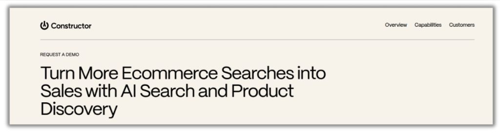constructor ecommerce product search engine
