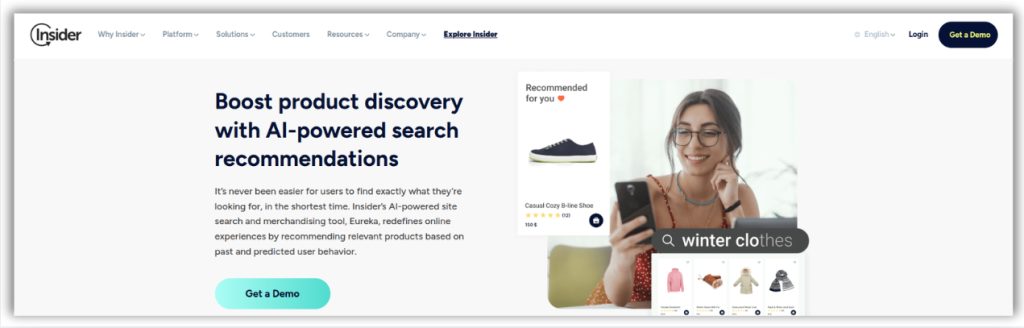 insider ecommerce site search tool