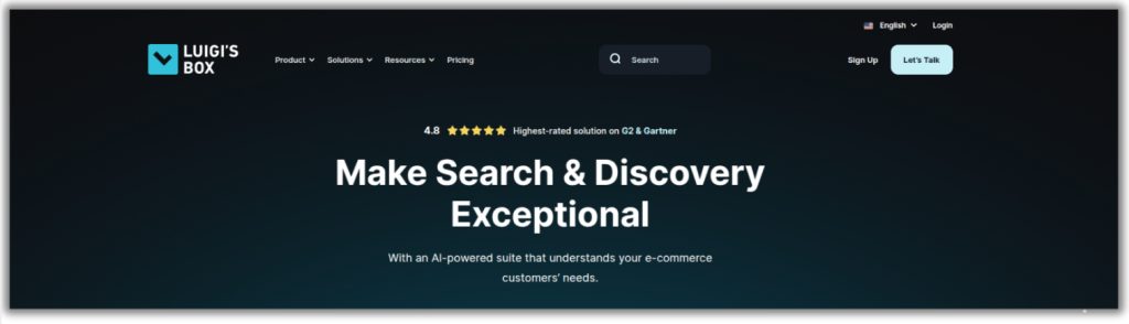 luigi's box ecommerce product search engine