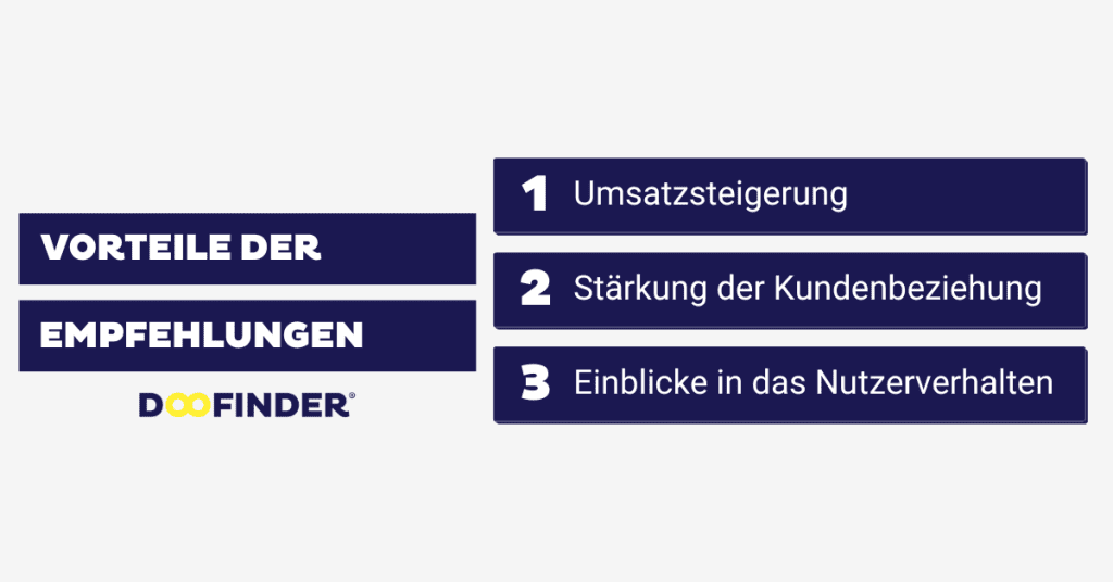 Vorteile von Produktempfehlungen Vorteile von Produktempfehlungen für Unternehmen
