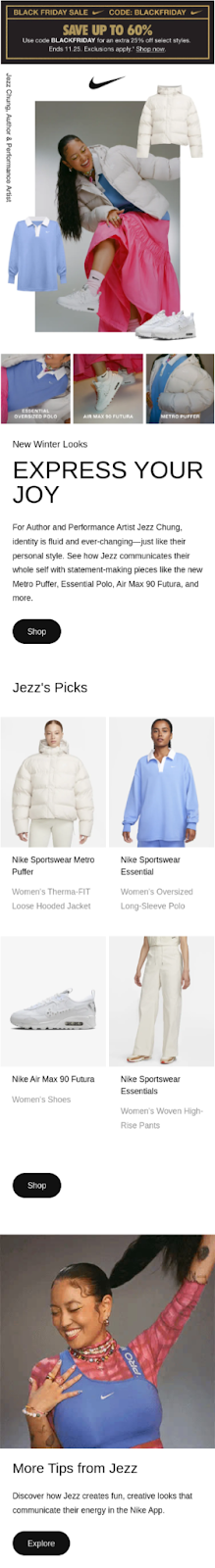 Black Friday Newsletter: Nike