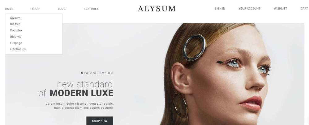 Alysum PrestaShop-Template