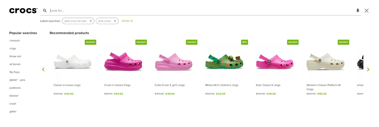 optimzing search display