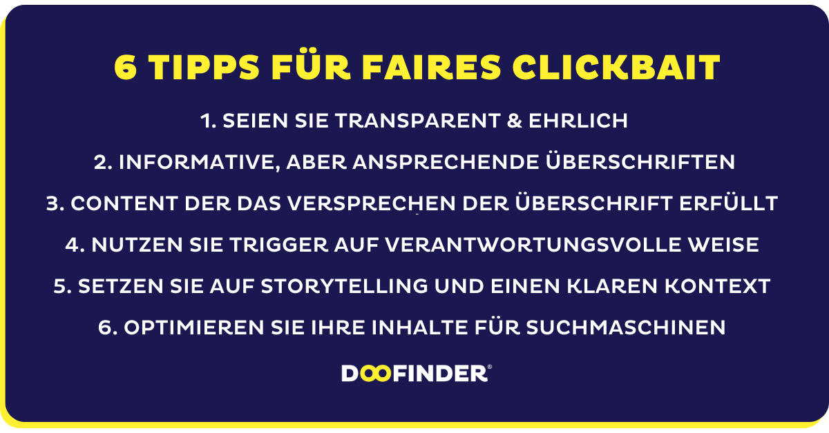 Tipps für effektive, aber faire Clickbait Content-Strategien