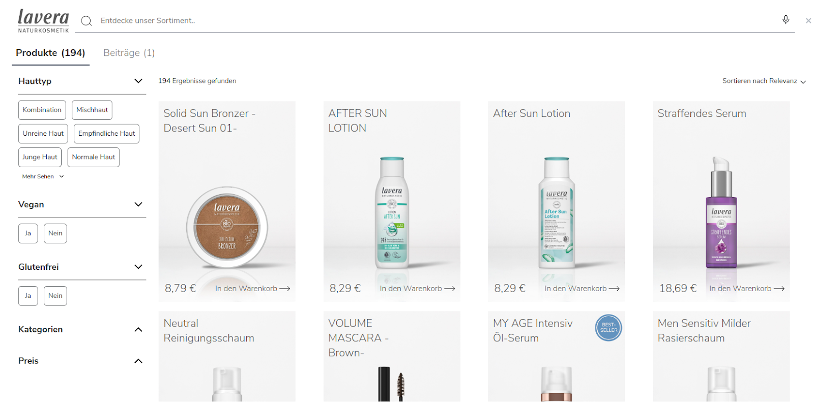 Product Discovery: Einfache Navigation