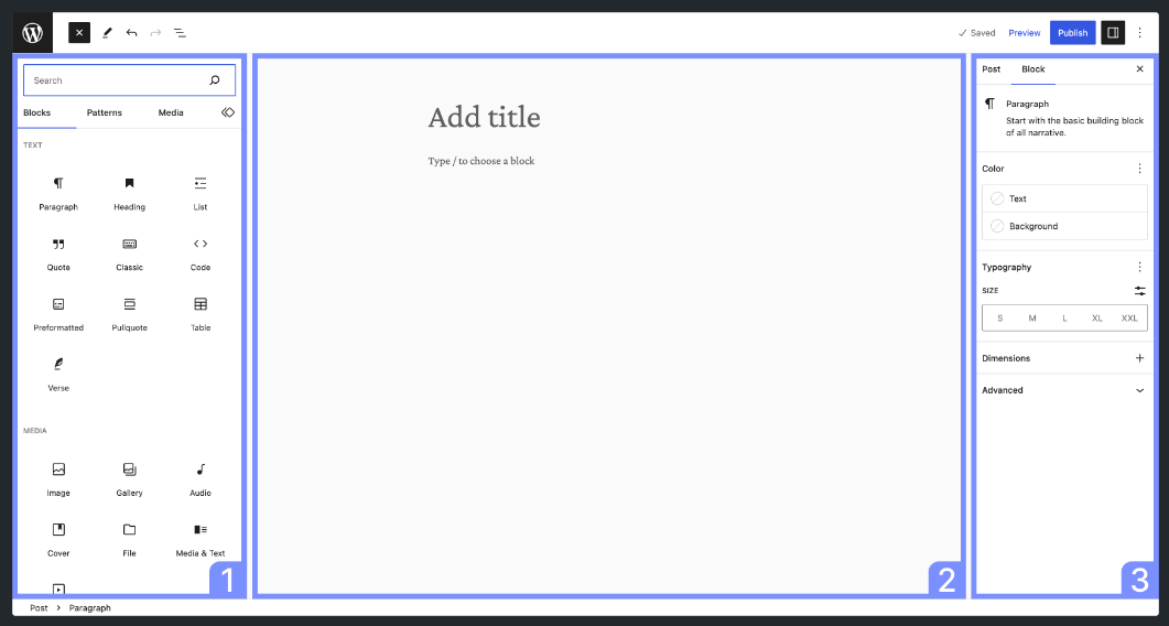 2.1 Block-Editor (kein Plugin erforderlich):
