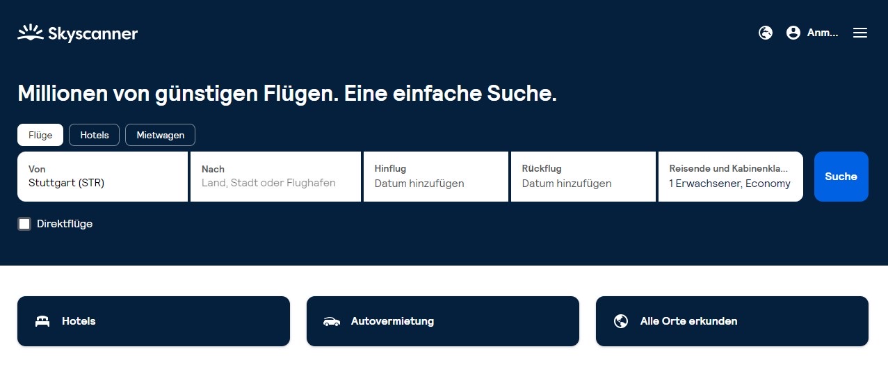 Skyscanner CTA