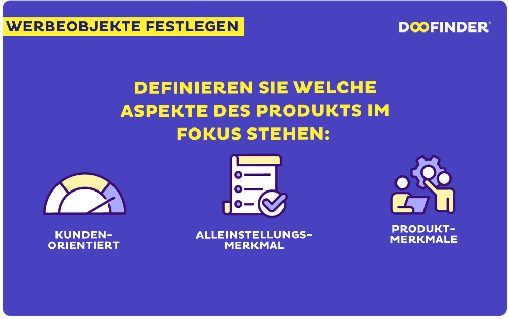 Werbeobjekte festlegen