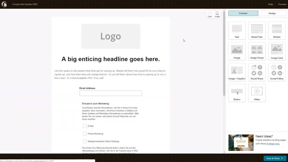 Mailchimp Anleitung