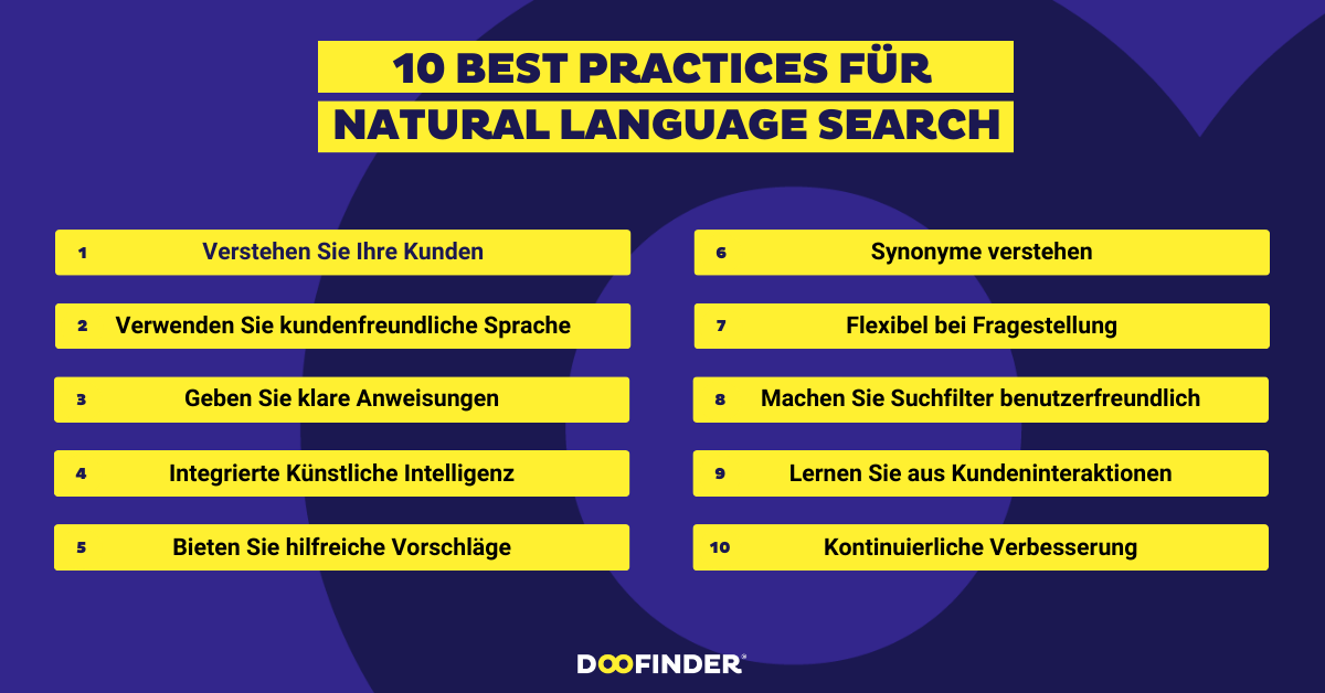 10 Best Practices und Tipps für die Natural Language Search