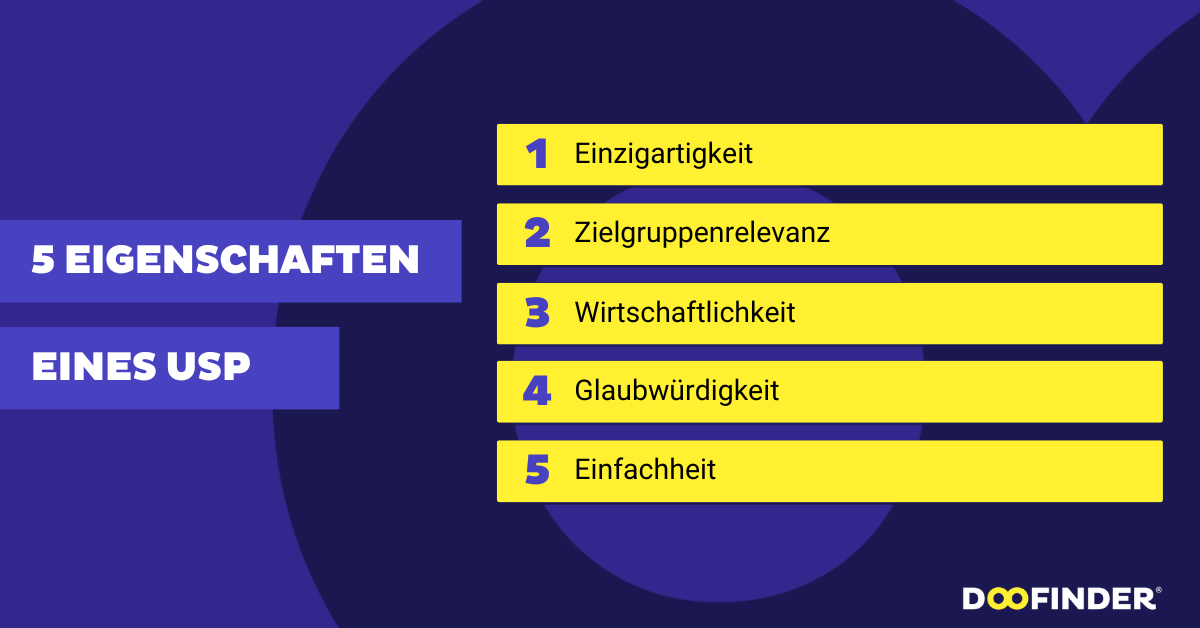 Die 5 wichtigen Eigenschaften eines USP