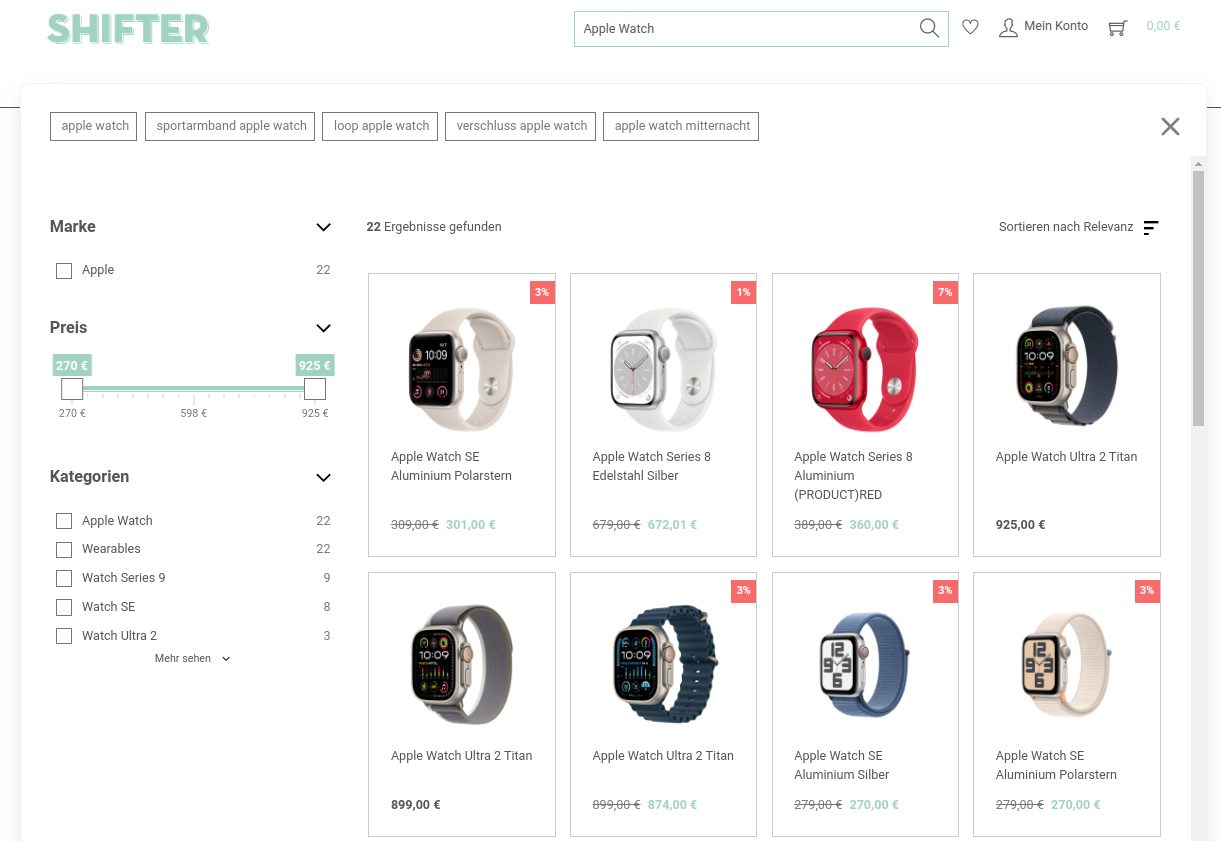 Shifter Apple watch