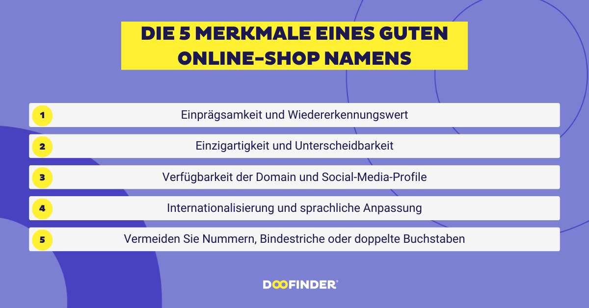 Die 5 Merkmale eines guten Online-Shop Namens