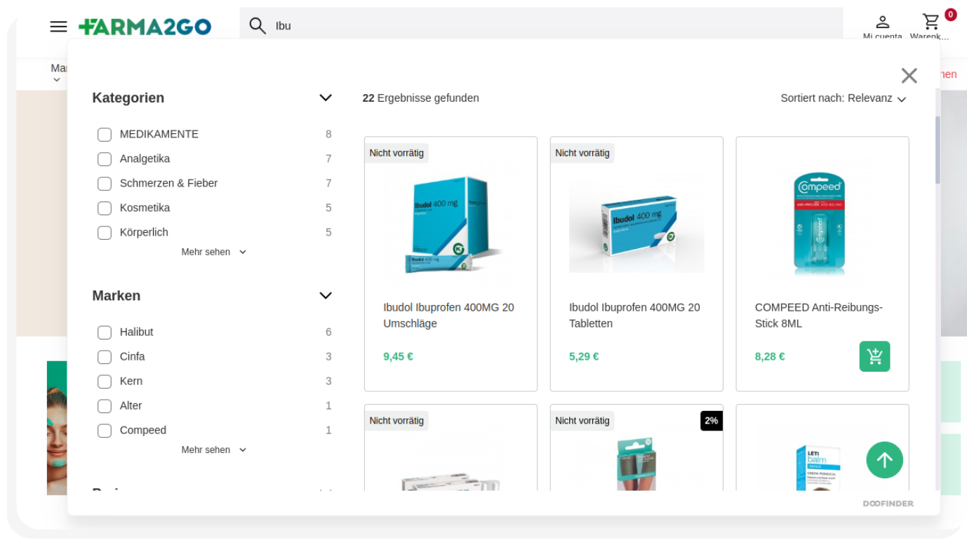Farma 2Go Suche - Fehlerverzeihung, Synonyme