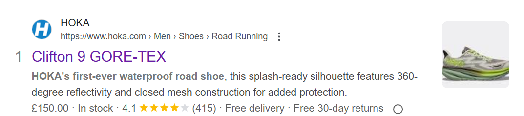 hoka ranks through smart product page seo