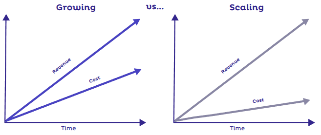scaling vs. growing graph scaling vs. growing in ecommerce