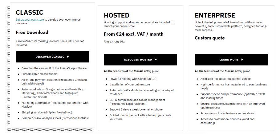 prestashop ecommerce platform for small business prestashop pricing for businesses
