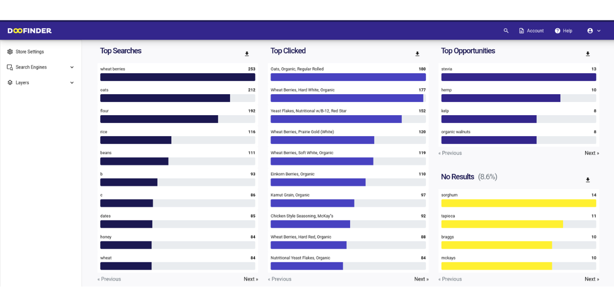 dashboard Advanced Search UI design
