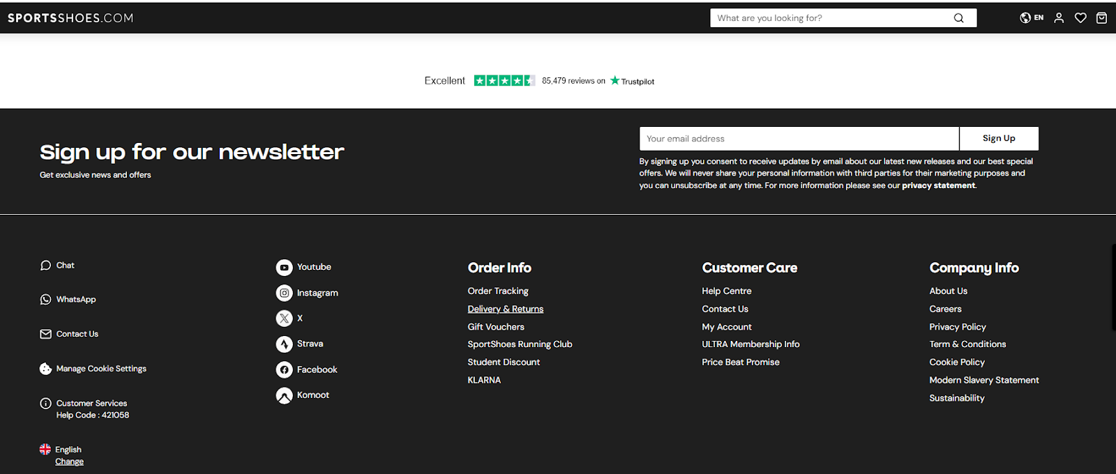 sportshoes footer