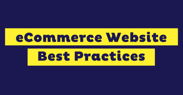 ecommerce website best practices
