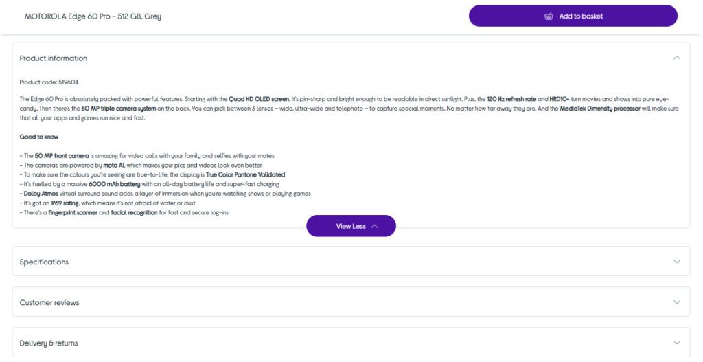 motorola product descriptions 1