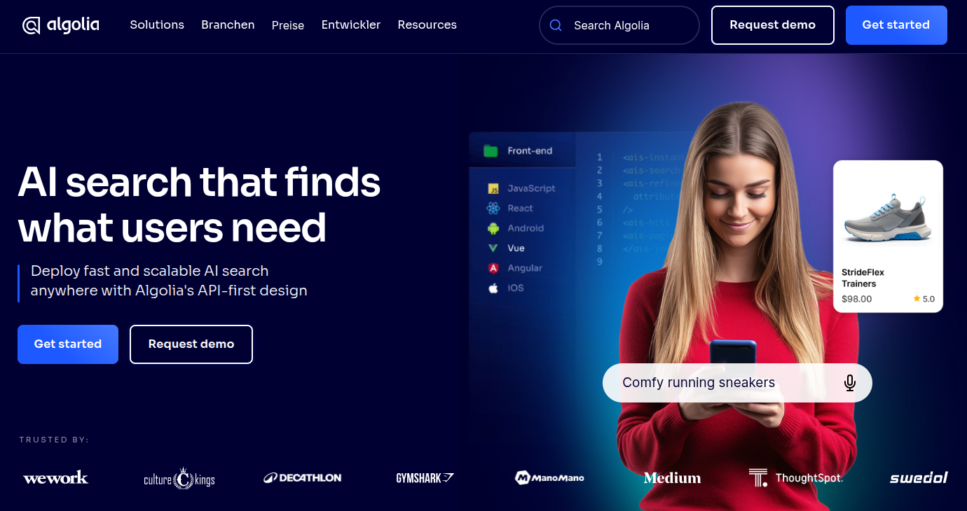 Algolia - Shopify Suche & Filter Apps