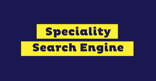 speciality search engine