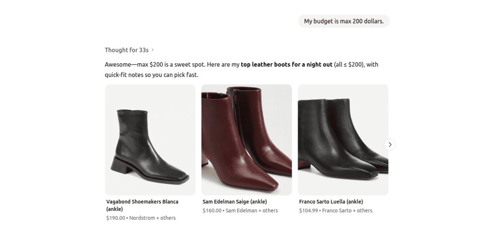 in chat conversational commerce