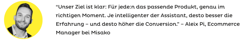 Zitat Aleix Pi Ecommerce Manager bei Misako