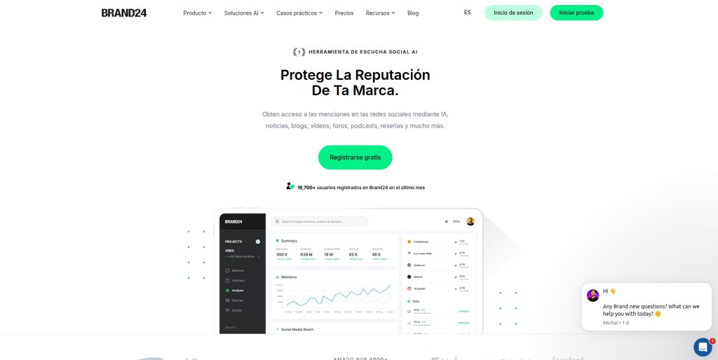 brand24 herramientas ia prueba social