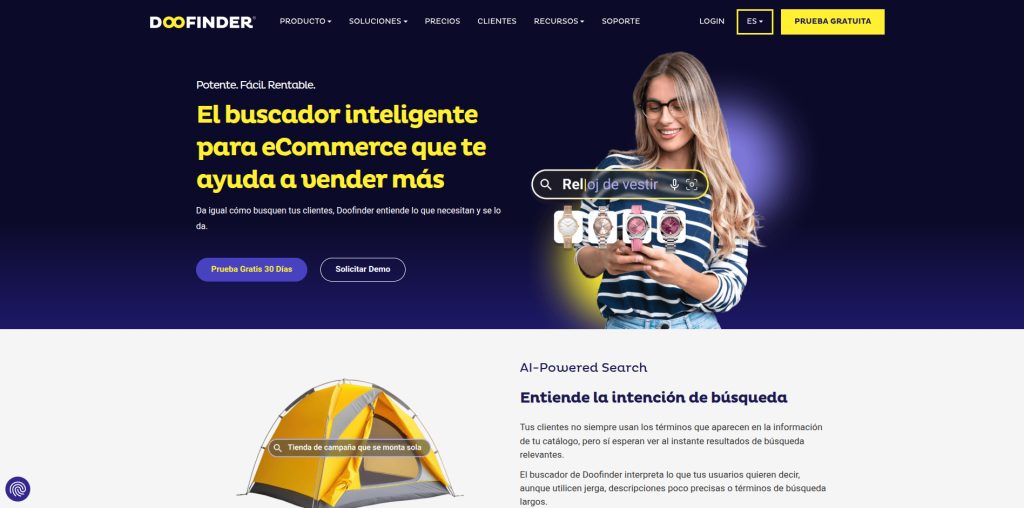 doofinder buscador interno ecommerce herramientas ia