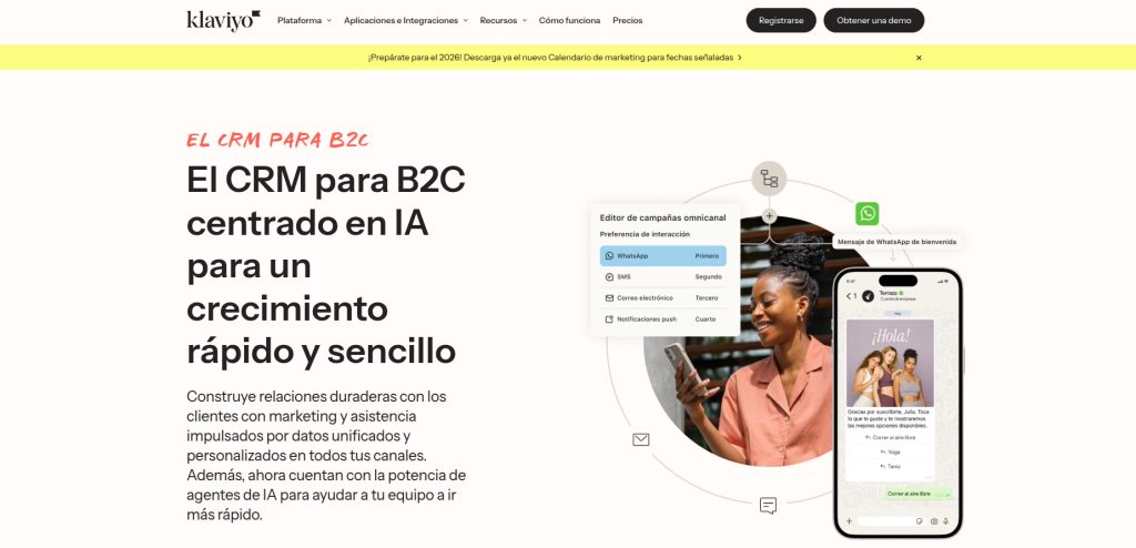 klaviyo herramientas ia crm