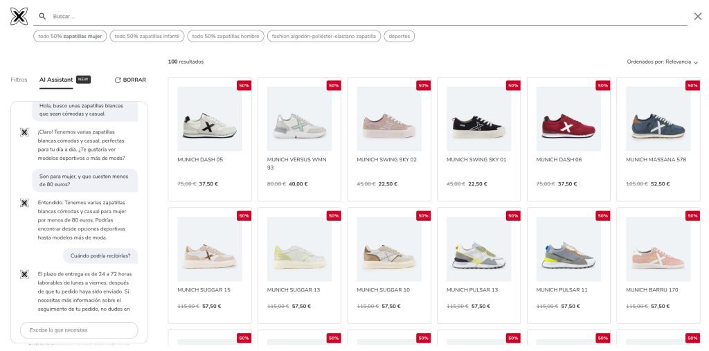 munich sports ai assistant doofinder 2 MUNICH Sports con AI assistant de Doofinder