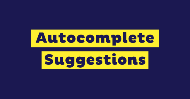 autocomplete suggestions