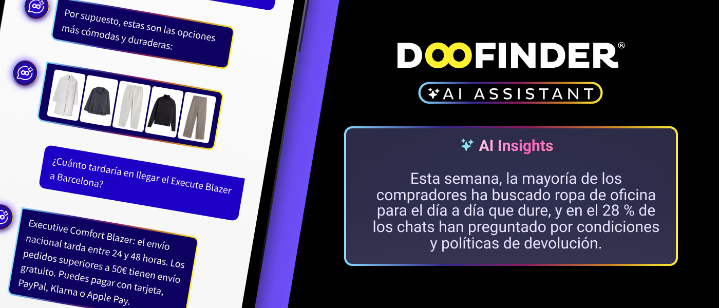 informe ai assistant doofinder insights datos ecommerce