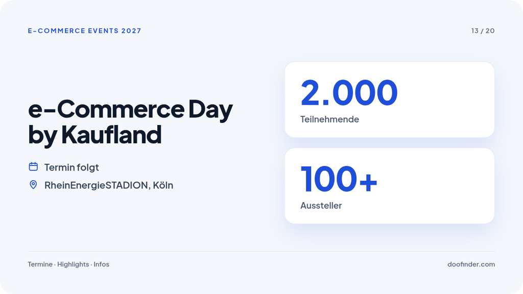 13 e Commerce Day Kaufland 13. e-Commerce Day by Kaufland 2027