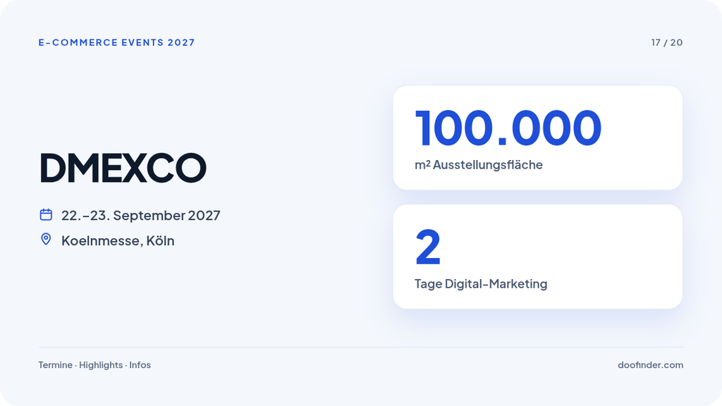 17 DMEXCO 17. DMEXCO 2027